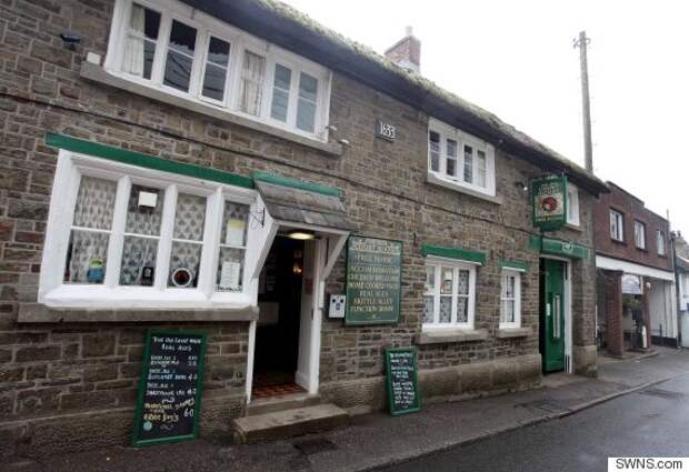 The Old Courthouse Inn in Chulmleigh, North Devon, which is Star the duck's regular drinking spot. See SWNS story SWDUCK; A Devon duck who received worldwide fame when he was pictured in a bow tie in the front seat of a car has suffered serious injuries after a near-death encounter with a dog. Star Hayman and his handler Barrie Hayman are well known across the county. On Sunday Star had a run in with a dog and came away from the altercation with his bottom beak split down the middle. The owners of the dog, Meggie, posted on Facebook Star had "pushed his luck too far."