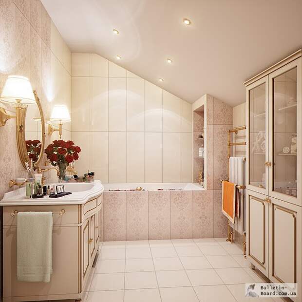 Сочетание классического и современного стиля в ванных комнат…