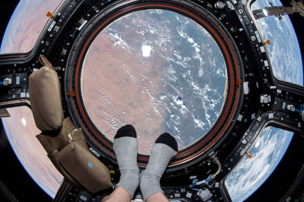 Вид на Землю с на борта Международной космической станции