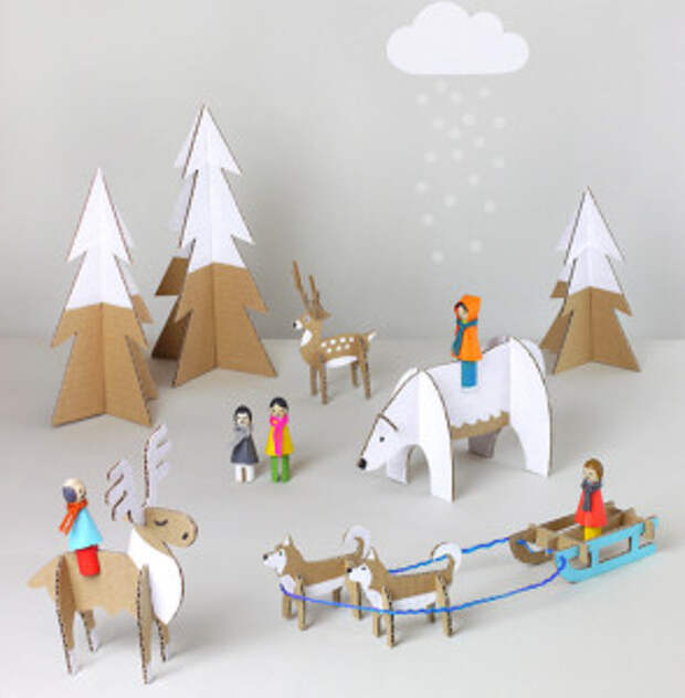 Игрушки для детей из картона (15)