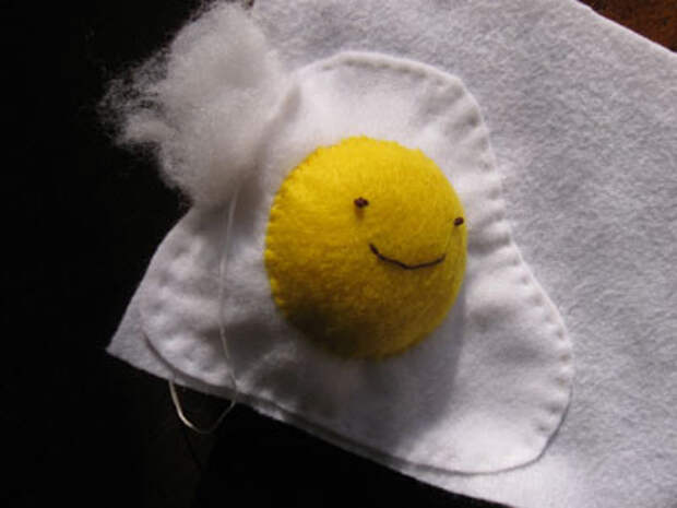 egg pincushion felt food