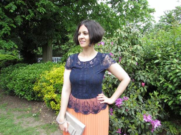 Lace peplum top Lace peplum top