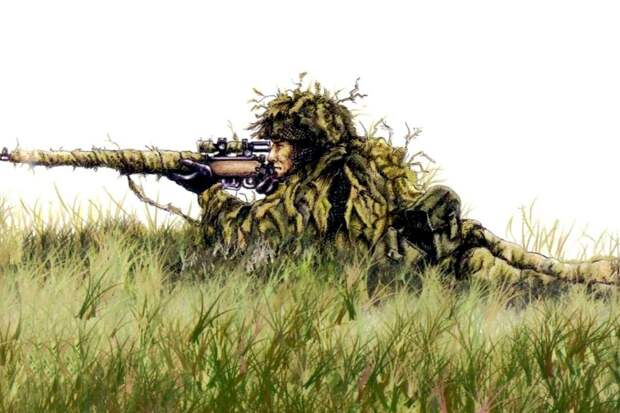 Немецкий снайпер засел в копне сена и думал, что он не видим, но на его беду рядом оказался Вахит Галимов