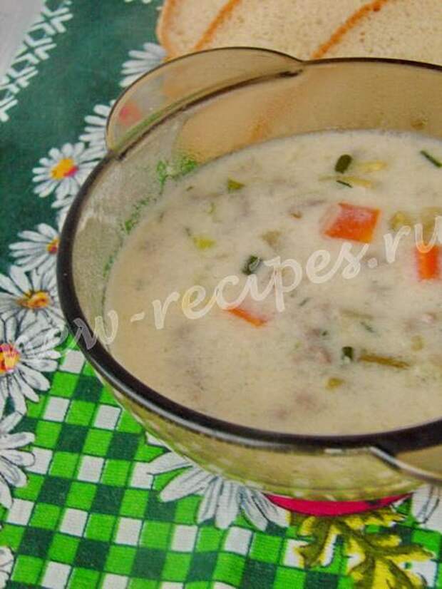 суп с плавлеными сырками