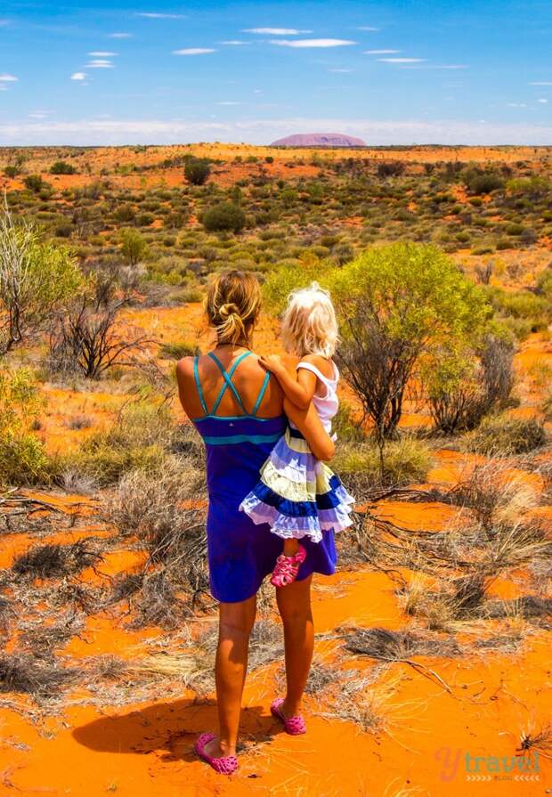 First glimpse of Uluru, Northern Territory, Australia