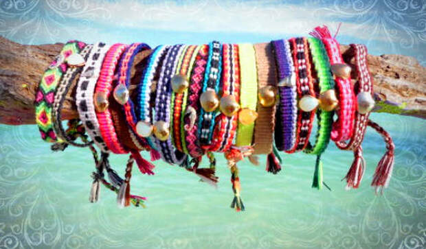 Цветные браслеты из ниток (фото)