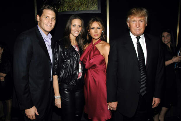 Стефани Уинстон Волкофф с Меланьей и Дональдом Трампом в 2008 году