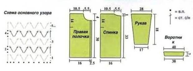 Схема кофты крючком для мальчика