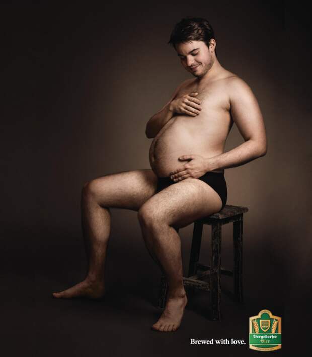 Сумасшедшая реклама пива показала пузатых мужчин, пародирующих беременных мам