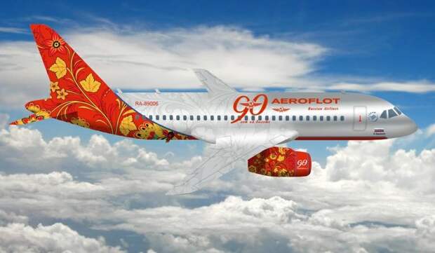 Khohloma painted Aeroflot