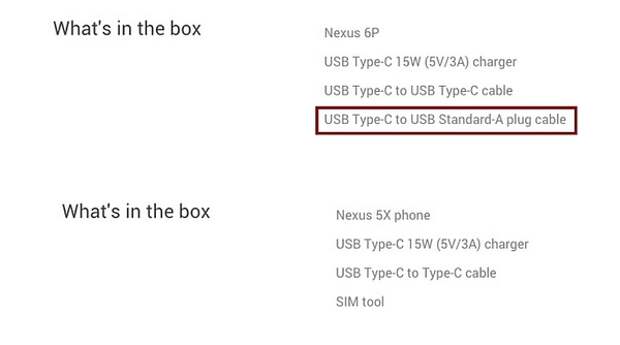 Nexus 5X остался без кабеля USB Type-A