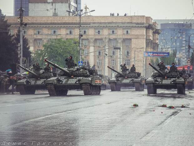 Парад победы в Донецке 9.05.2015.  день победы, донбасс, новоросия
