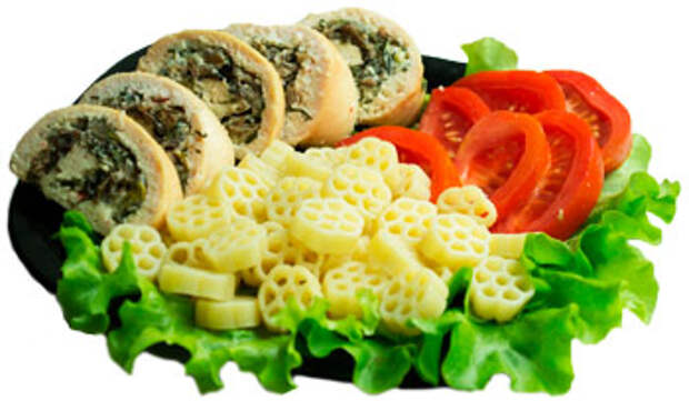 Куриные рулетики с творожным сыром и грибами