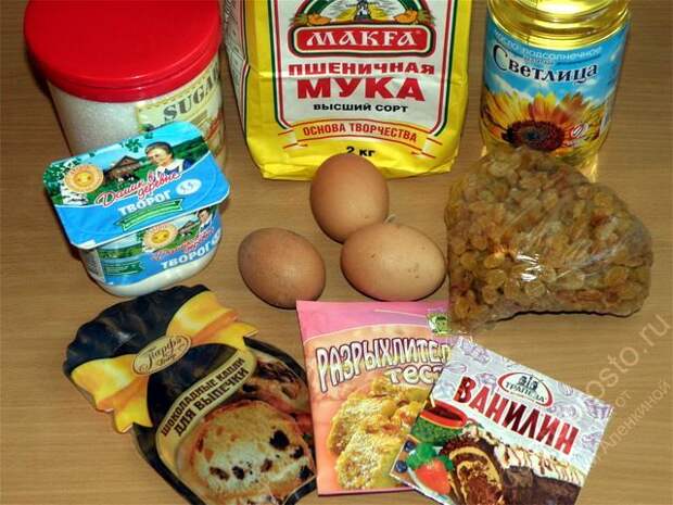 продукты для приготовления кекса творожного