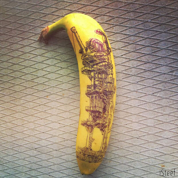 Бананы как полотно для творчества