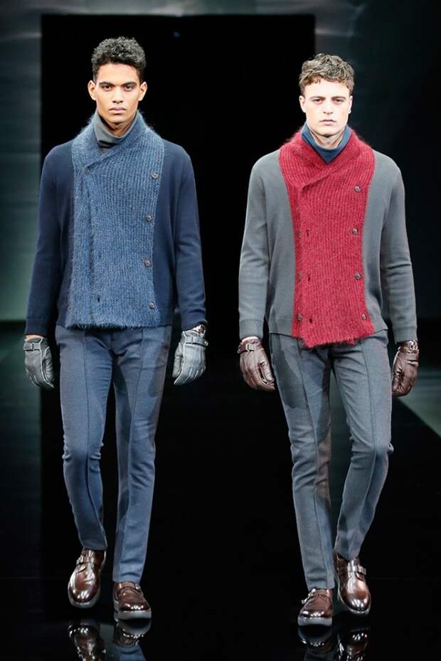 Идея от Armani: кардиган + шарф (мк)
