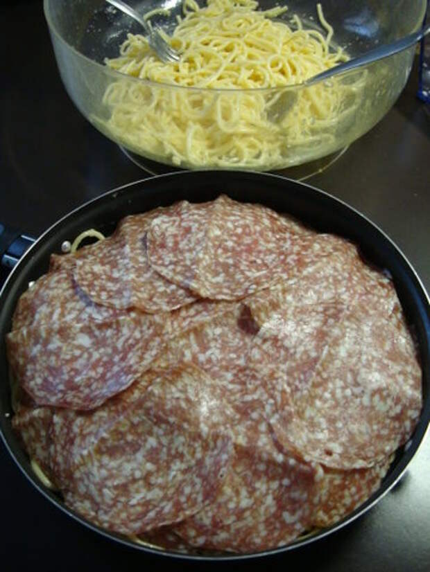 Омлет с макаронами 4