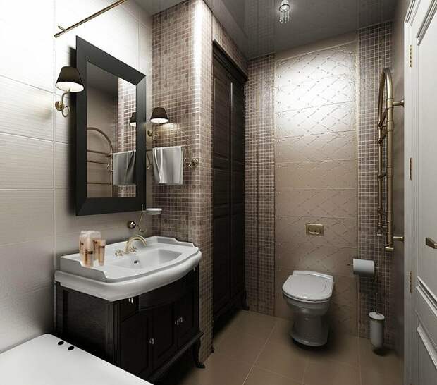 дизайн ванной в классическом стиле - Фотографии интерьеров и домов