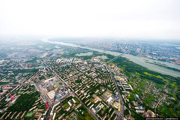 Новосибирск с вертолета