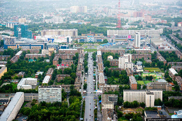 Новосибирск с вертолета
