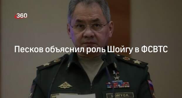 Песков заявил, что Шойгу будет куратором ФСВТС России, но не ее руководителем