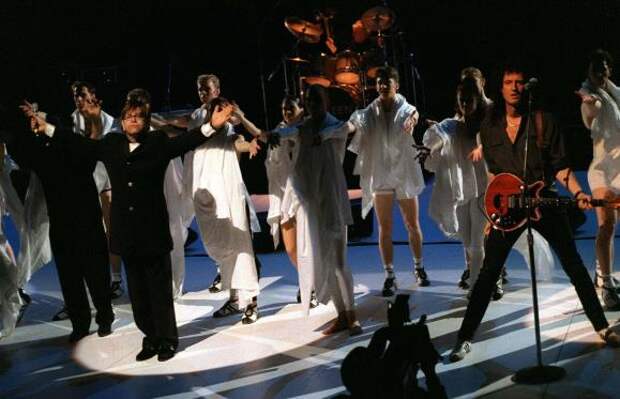 First Night of 'Bejart Ballet Lausanne', Paris, France - 1997 ELTON JOHN PERFORMING WITH 'QUEEN' AT 'BEJART BALLET LAUSANNE'