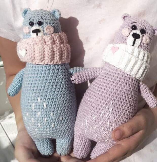 Простой мишка крючком. Мастер-класс