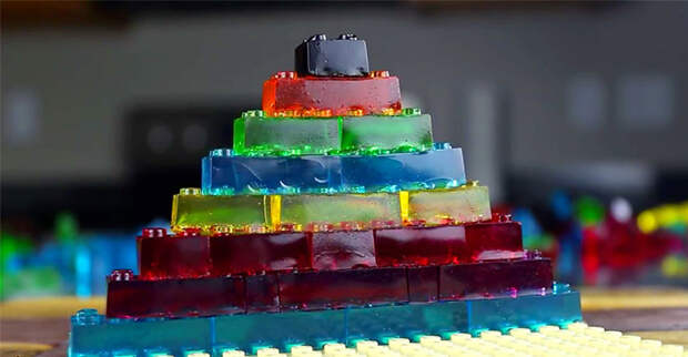 Сделать Lego цветным вам помогут пищевые красители  лего, мармелад, рецепт