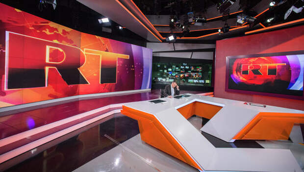 Ньюсрум телеканала Russia Today на английском языке. Архивное фото