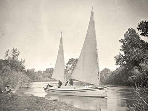 Лодка экспедиции фотографа Тимоти О`Салливана в западной Неваде, 1867 год