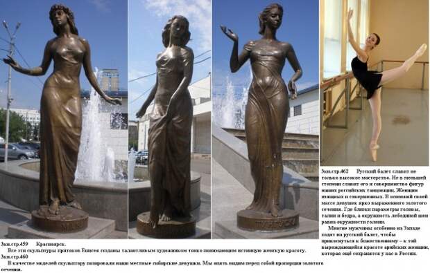 Красноярск. Все эти скульптуры притоков Енисея созданы талантливым художником тонко понимающим истинную женскую красоту.