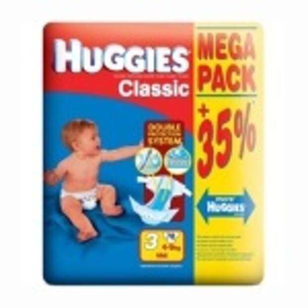 Подгузники Huggies Classic 3 (4-9 кг) 78 шт