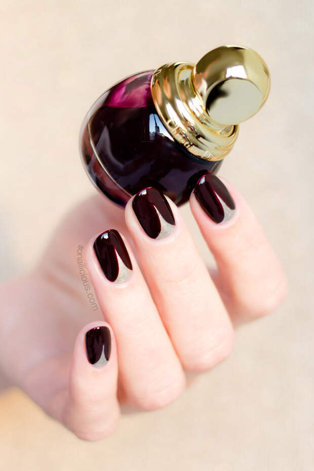 Маникюр пятницы: стильный вечерний nail-art с винным лаком Dior