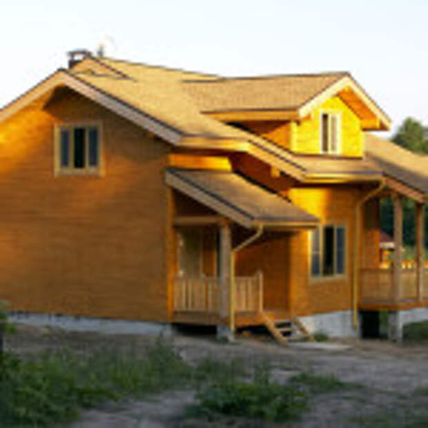 дом из деревянного кирпича