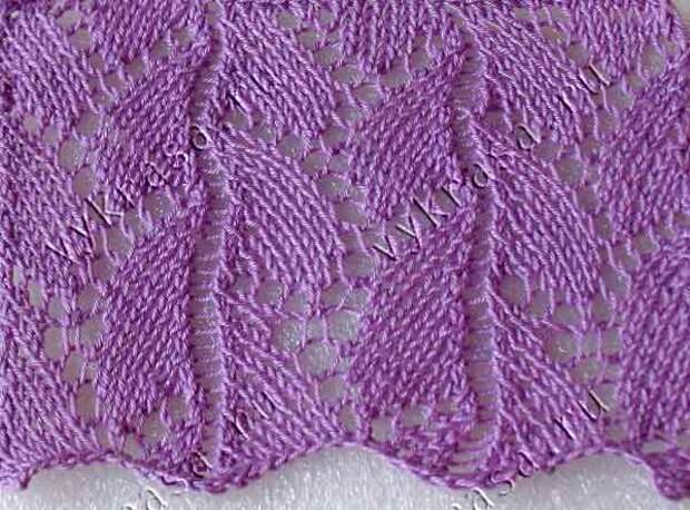 Фото ажурного узора для вязания спицами
