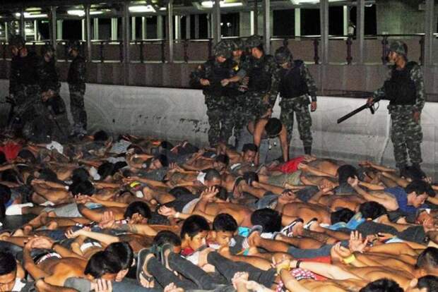 арест байкеры Таиланд, арестованные байкеры Таиланд, 425 байкеров арестовала полиция Таиланда