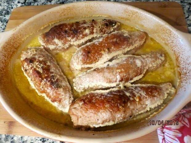 Рулетики из свинины с грибами