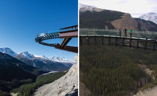 Смотровая площадка в Национальном парке Jasper National Park расположена на высоте 450 метров.