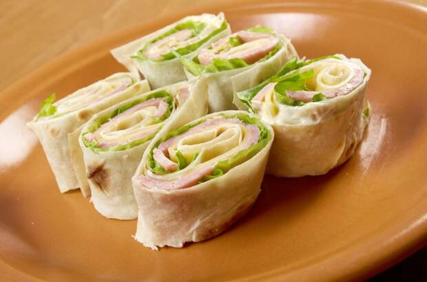 лаваш с мясом на сковороде