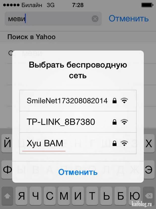 Приколы про Wi-Fi (50 фото)