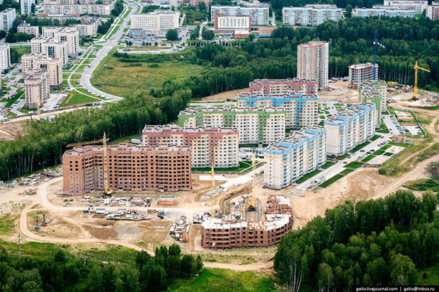 Новосибирск с вертолета