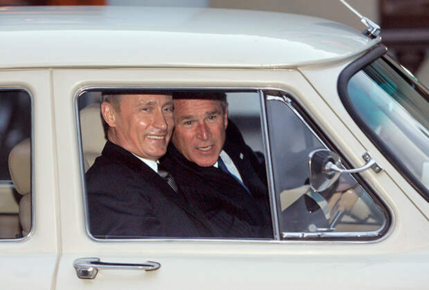 Владимир Путин и Джордж Буш, 2005 год