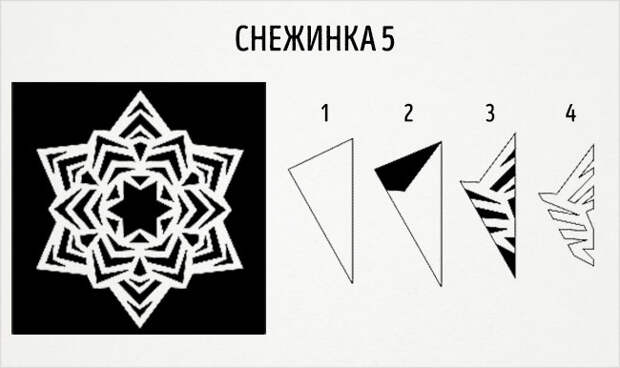 20 схем восхитительных снежинок из бумаги
