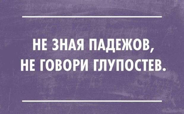 Не зная падежов не говори глупостев картинка