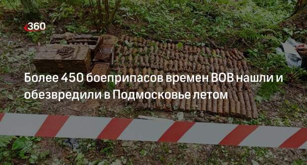 Более 450 боеприпасов времен ВОВ нашли и обезвредили в Подмосковье летом