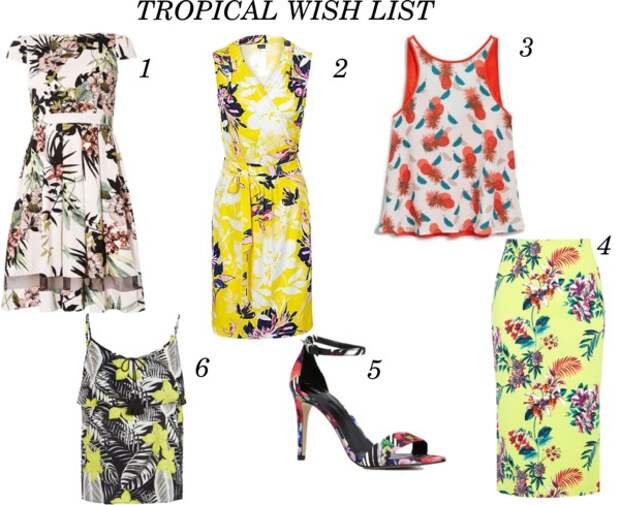 Tropical-inspired wish list