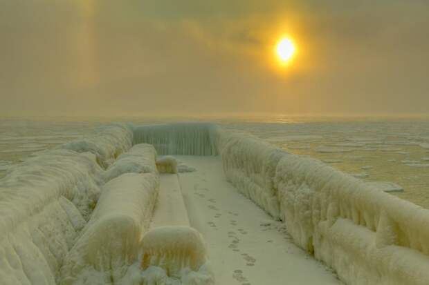 Замерзшее Черное море ссср, черное море