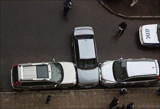 Народный штраф за неправильную парковку автомобили, парковка авто, юмор