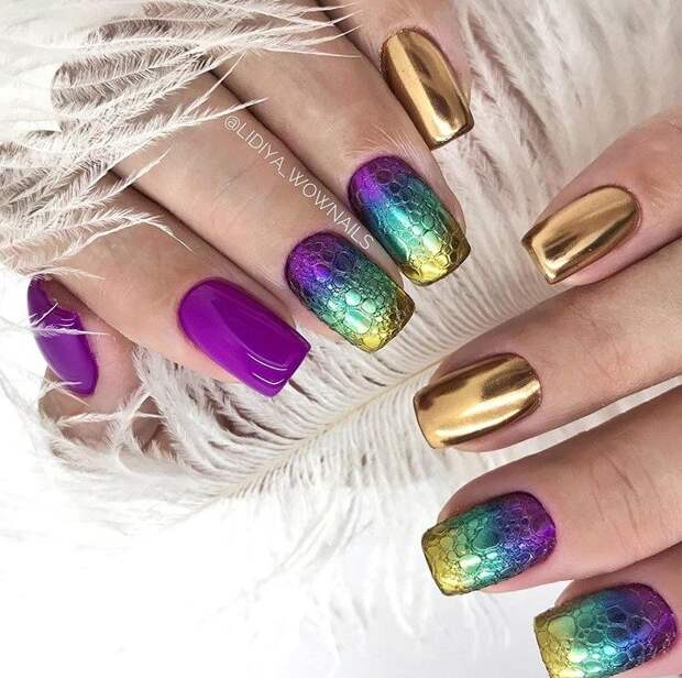 Маникюр в технике «bubbles»