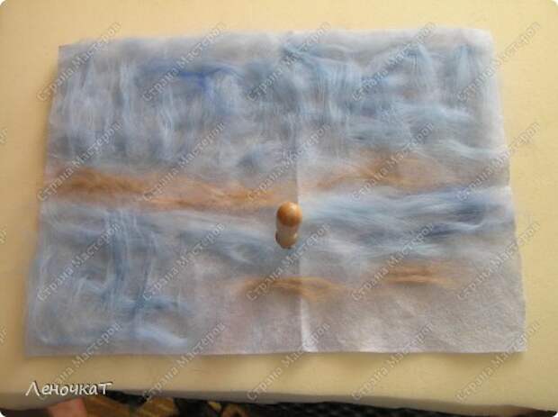 Картина панно рисунок Мастер-класс Валяние фильцевание Берёзовая роща у реки Шерсть фото 6